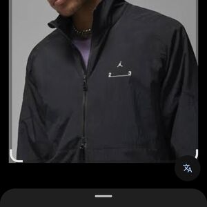 Jordan 23 Black Engineered Woven Jacket with Logo Med Excellent Condition